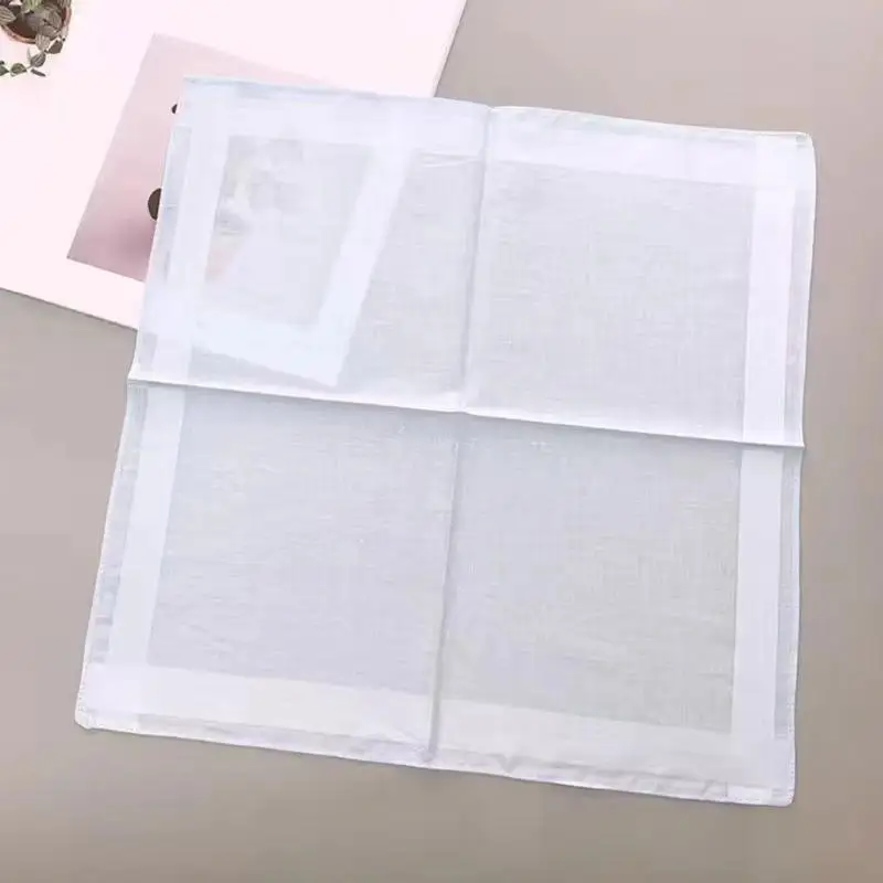 Men High Quality Cotton Handkerchief To Send Elders Square Scarf Retro Napkin Soft Sweaty Women Quick Drying Pocket Handkerchief