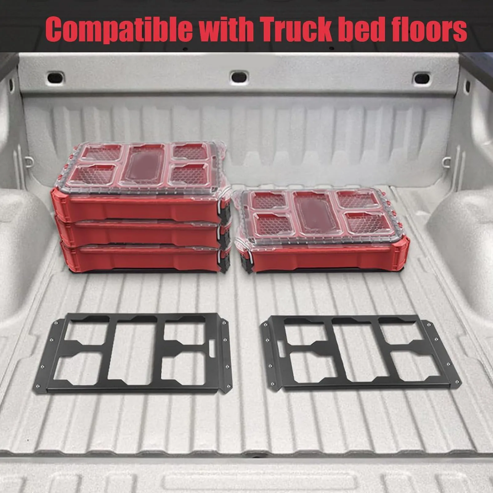 툴박스 마운팅 플레이트 고강도 전기도금 금속 벽 및 바닥 장착형 팩아웃 툴박스 오거나이저 플레이트 교체품