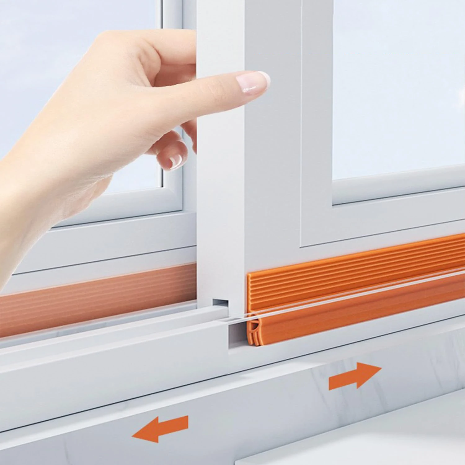 TPE Sliding Window Seal Strip Self Adhesive Triple Sound Insulation Windproof Anti-Cold Door Under Flexible Weatherstrip Tape