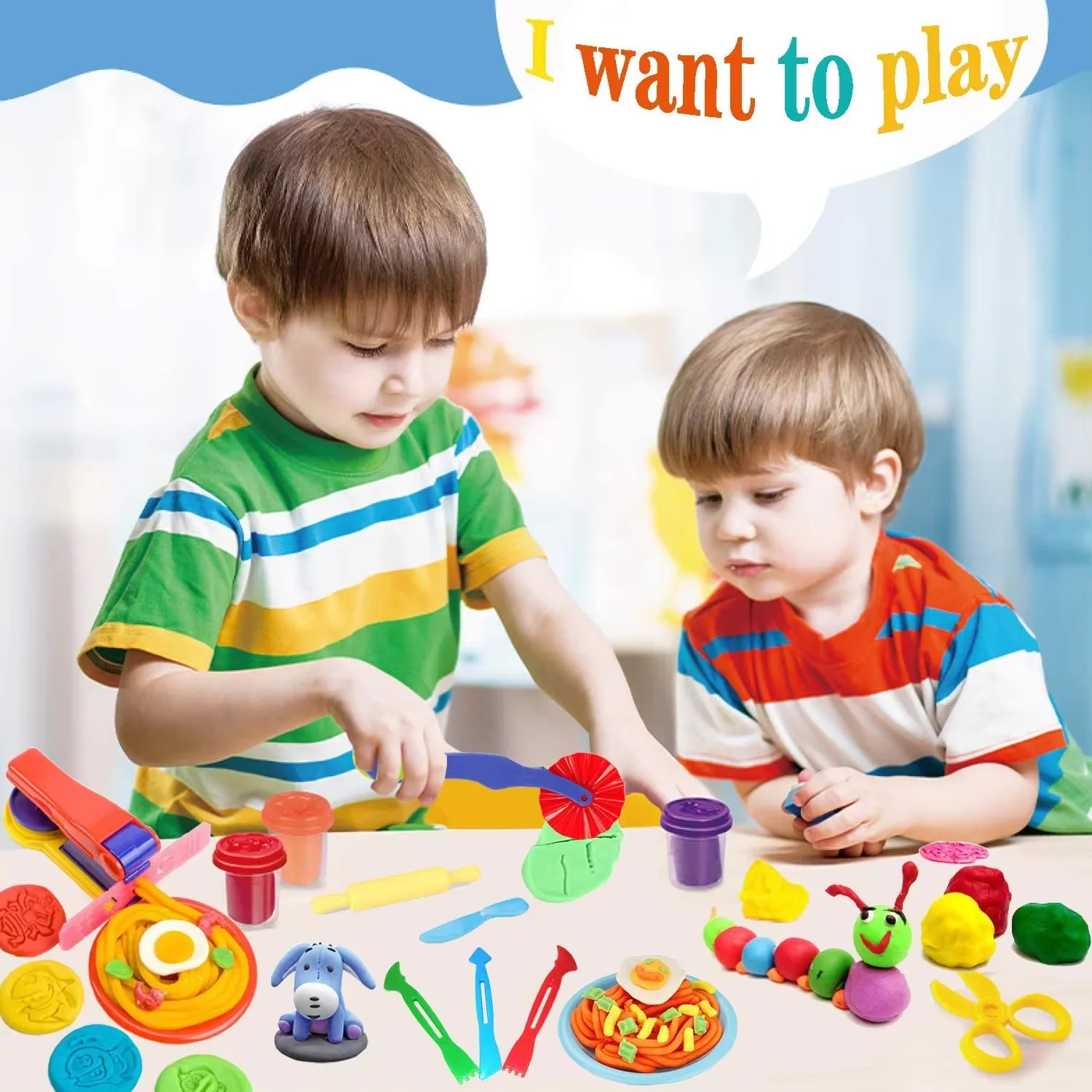 26 Piece Set DIY Plasticine Mold Modeling Clay Accessories Play Dough Tool Kit Plastic Set Knife Mold Kids Educational Toys 3