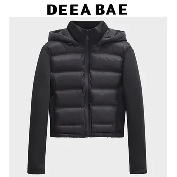 DEEABAE Abbigliamento da donna per il commercio estero in stile europeo e americano Giacca in cotone a maniche lunghe versatile in tinta unita di nuova moda 1