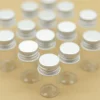 50/100 PCS/lot 22*40mm 8ml Tiny Glass Small Bottles Decorative Glass Jars Silver Screw Cap Vial Mini Containers Bottles 6