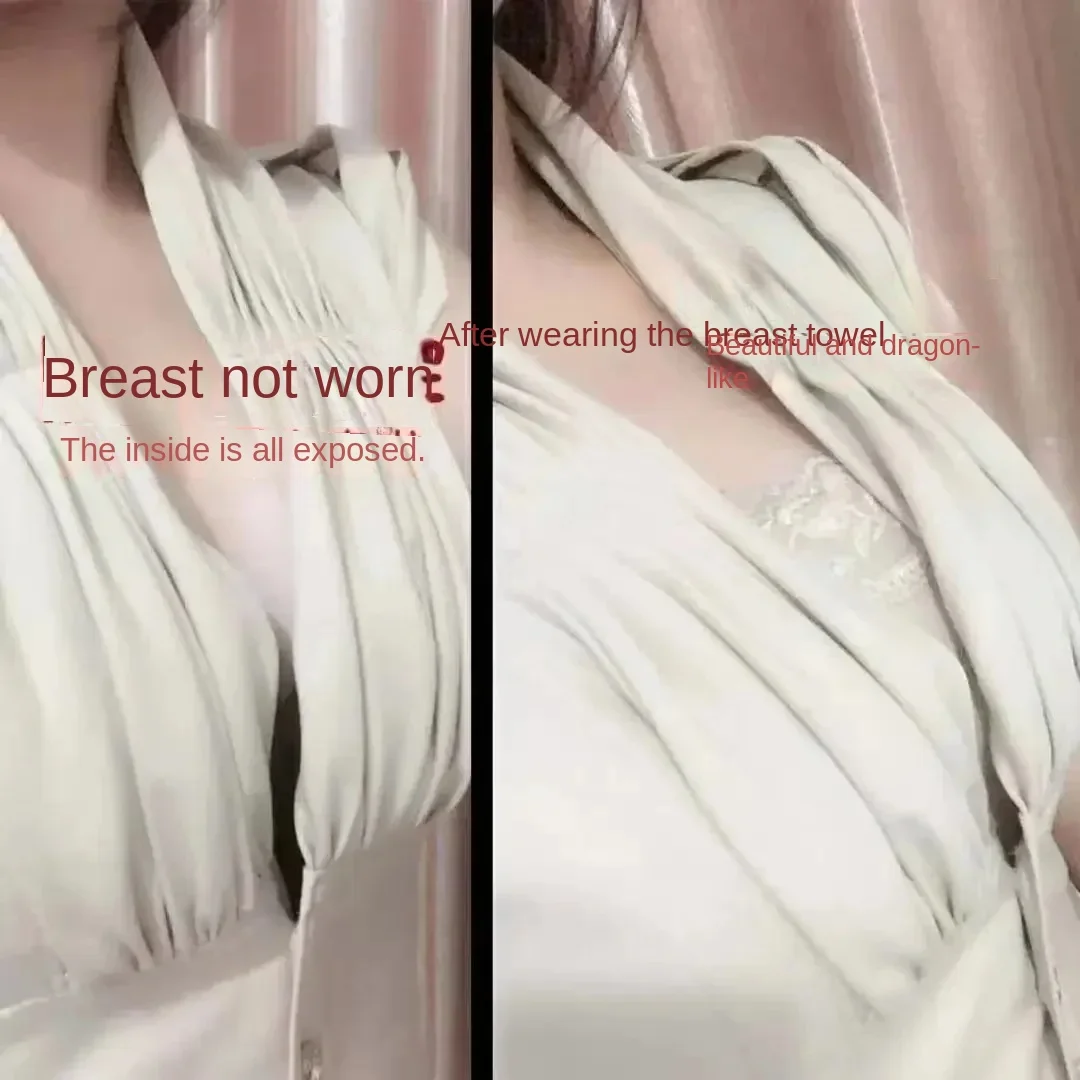 Description Picture 6 of itemLace Invisible Bra Privacy Cleavage Cover Underwear Anti Peep Brassiere Seamless Wrap Chest Strapless Lingerie Tube Tops