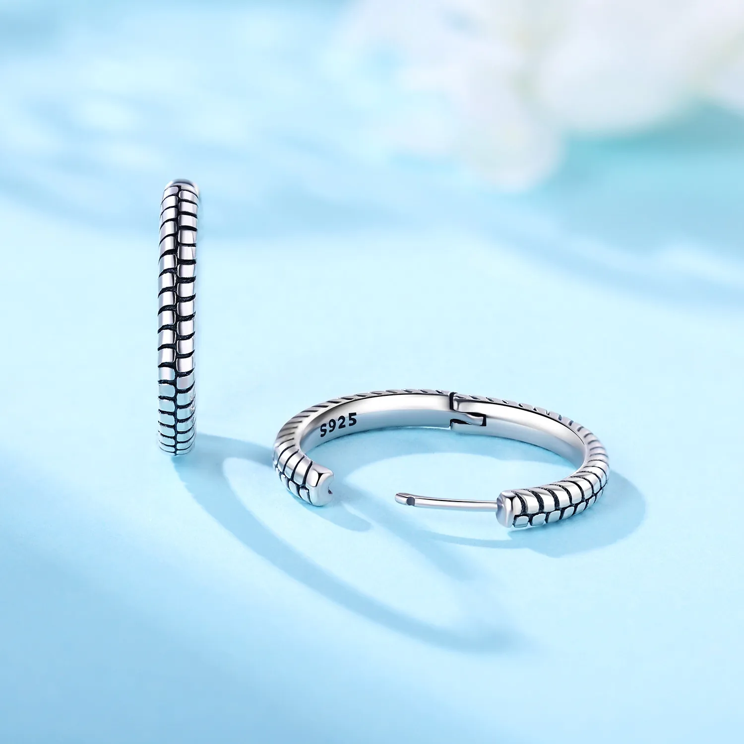 925 Sterling Silver Minimally Designed Earring Jewelry Hoop Earrings Women Jewelry Fine Birthday Party Gifts Silver Hoop Earrings Silver Earrings Hoop Earrings Womens Earrings