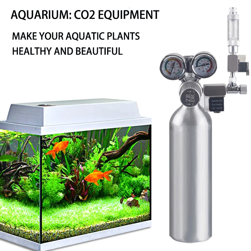 Fish tank CO2 cylinder CO2 explosion-proof oxygen filled cylinder Aquarium aluminum alloy high-pressure aluminum