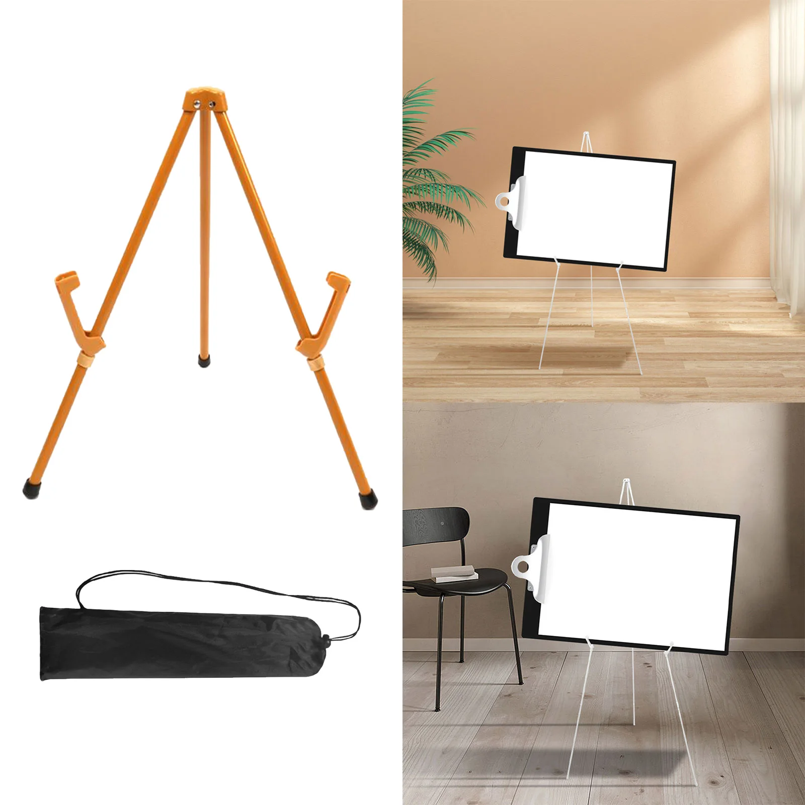 Tripod Display Easel Stand Folding Easel Drawing Easels Non Slip Table for Wedding Cemetery Collapsible Photo Frame Holder