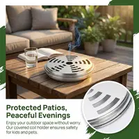1pcs Fireproof Mosquito Coil Box with Cover Outdoor Portable Mosquito Coils Tray Safe Aromatherapy Tray For Home Capming Q7G9 - Image 6