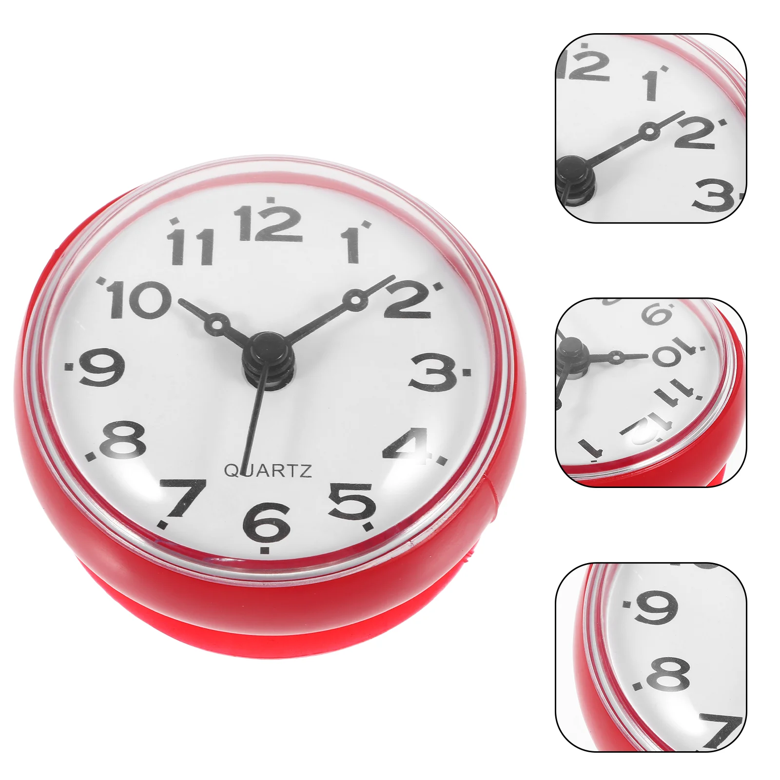 

Bathroom Clock Vintage Wall Ornament Small Kitchen Clocks Decor Suction Cup Home Modern Retro