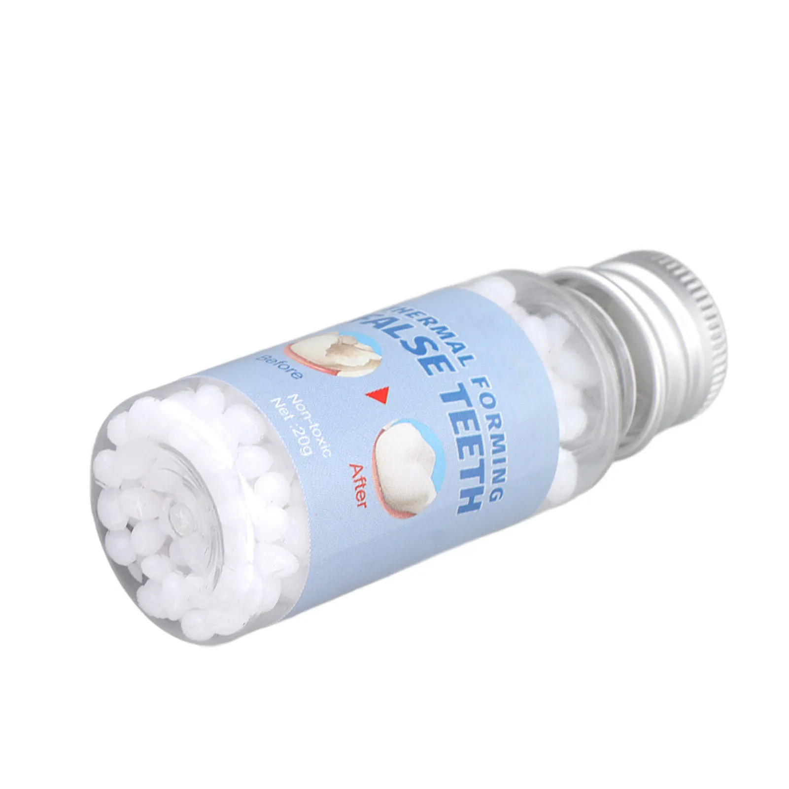 20g Temporary Teeth Filling Beads Temporary Teeth Repair Beads Dental Thermal Filling Beads for Broken Missing Tooth White