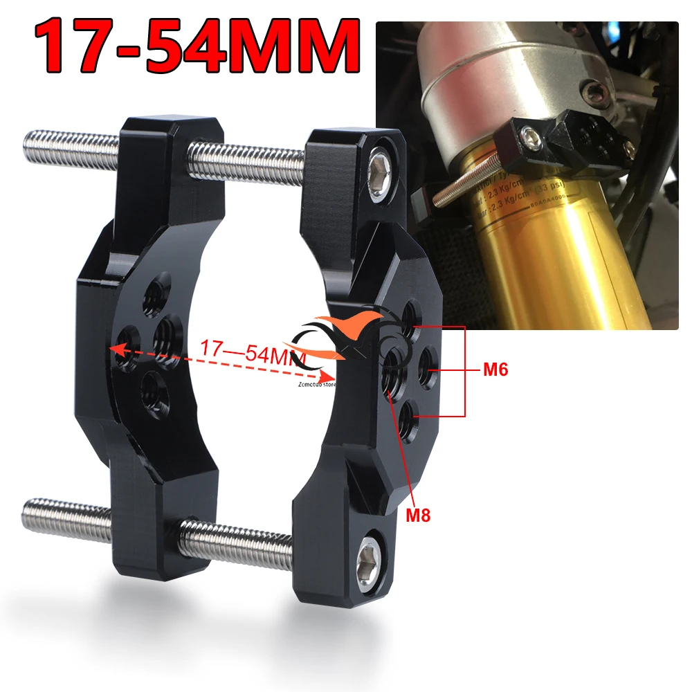 

17-54mm Motorcycle Stent Headlight Bracket Bumper Clamp Auxiliary Spotlight Clip Light Decoration fixed Bracket Bars Stent Adapt