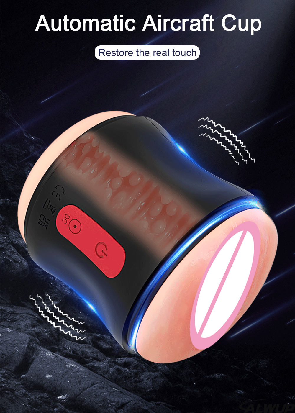 Automatic Male Masturbator Vibrating Masturbation Cup Men Open-ended Pocket Pussy Silicone Vagina Anal Simulation Adult Goods