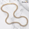 Halaile S925 Sterling Silver Sparkling D Color High Carbon Diamond Cuban Necklace Hip Hop Fine Jewelry for Women Men Trendy Gift 1