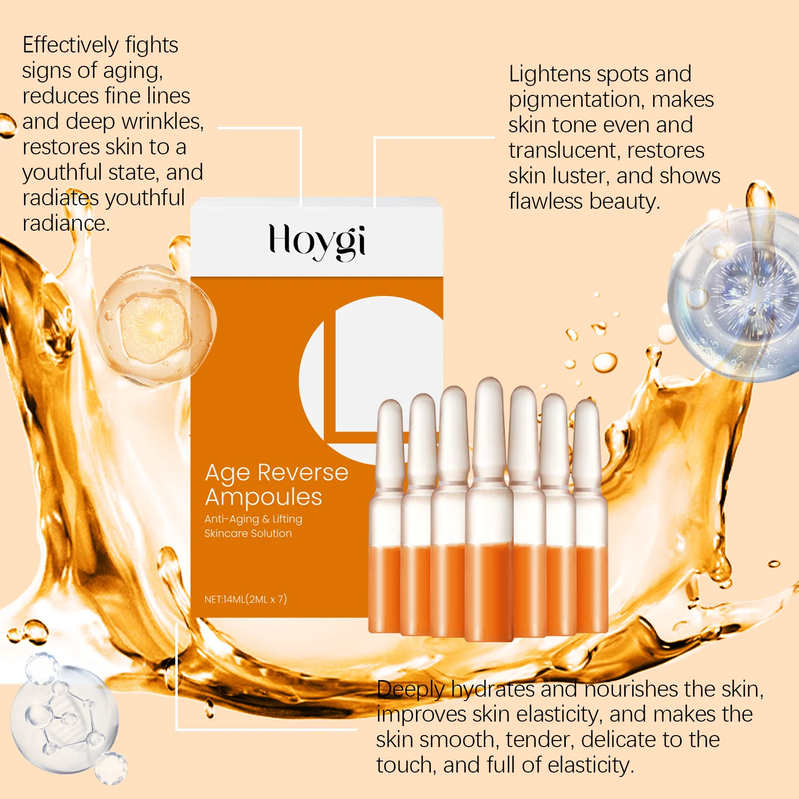 Astaxanthin Ampoule Essence Smoothing Wrinkle Tightening Fade Fine Lines Brighten Shrink Pores Moisturizing Face Care Essence 5