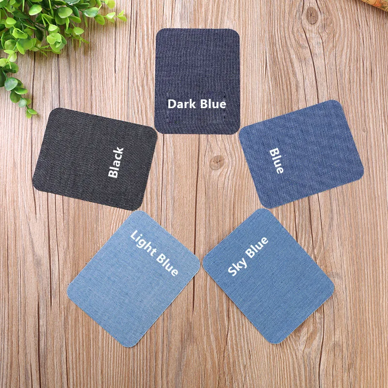 5Pcs/Set Bundle Iron on Fabric Patch No Sew Denim Patches For Mending  Repairing