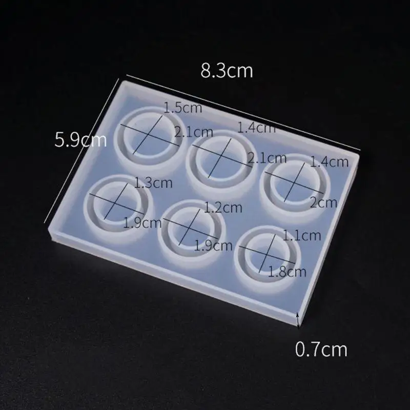 A52E Kreative Runde Ring Casting Mold Einfache Kreis Schmuck Formen DIY Kunst Harz Handwerk Schule Handarbeit Ring, Der Suppli – Detail 1