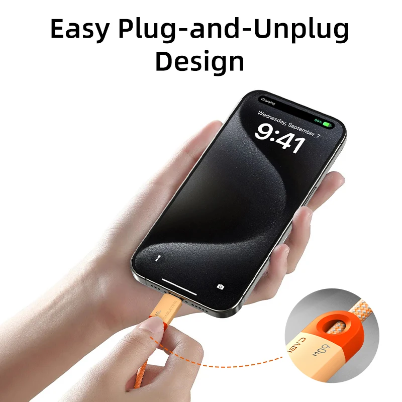 Premium Braided USB-C Fast Charging Cable - 60W, 480Mbps, 3A