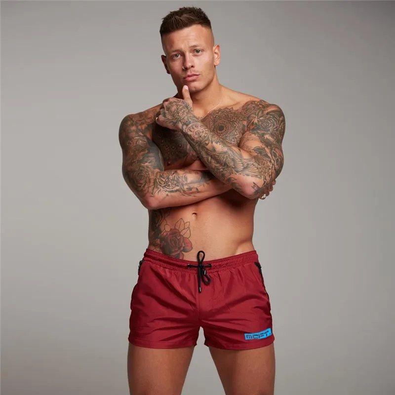 Men's Sports Running Fitness Casual Three-quarter Pants Summer Breathable Quick Dry Shorts Gym Bodybuilding Muscle Sweatpants 5