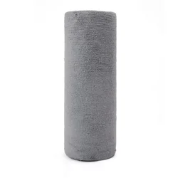 Eco - Friendly Reusable Microfiber Cleaning Cloth Roll - 20 Ultra - Absorbent Sheets (Light Grey)