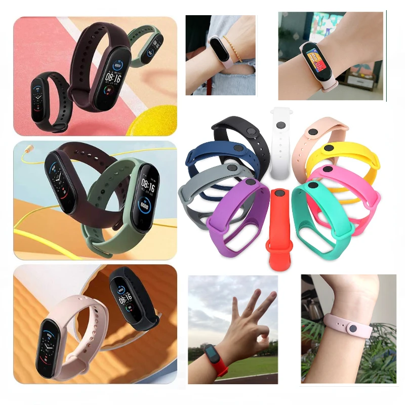 Flexible Silicone Strap for Fitness Tracker Wristband Accessory