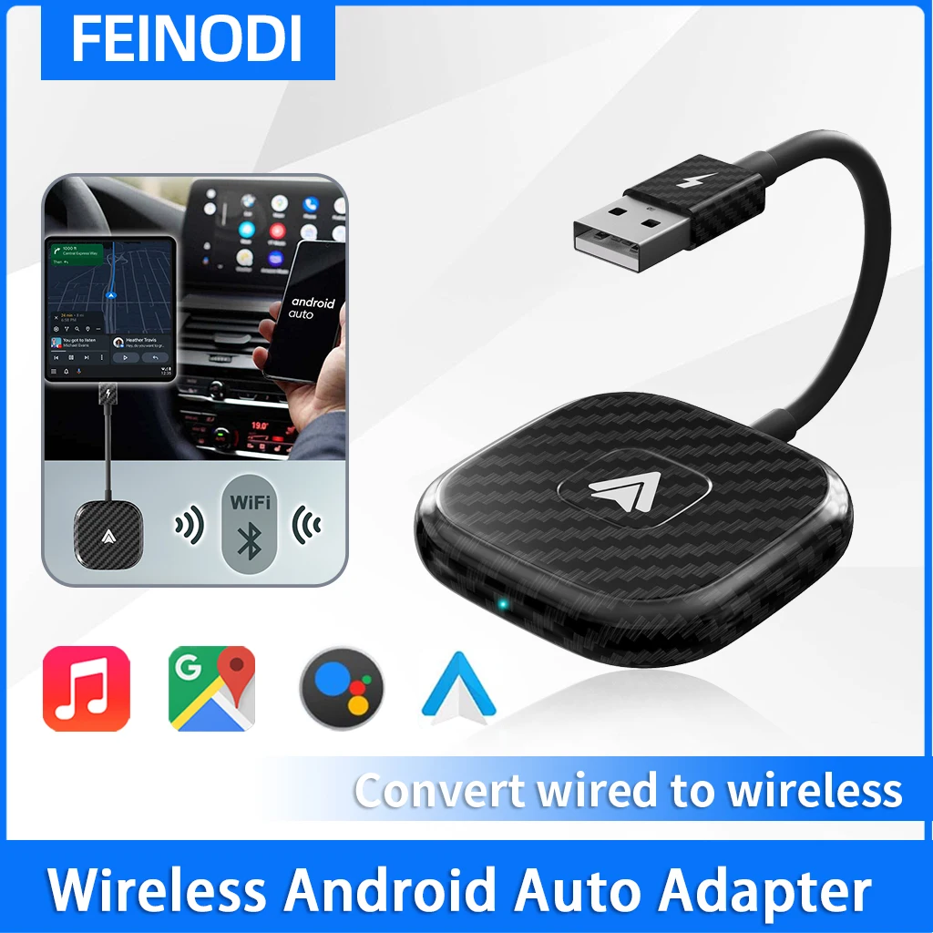 Adaptateur sans Fil Android Auto, 5GHZ Adaptateur Wireless Android