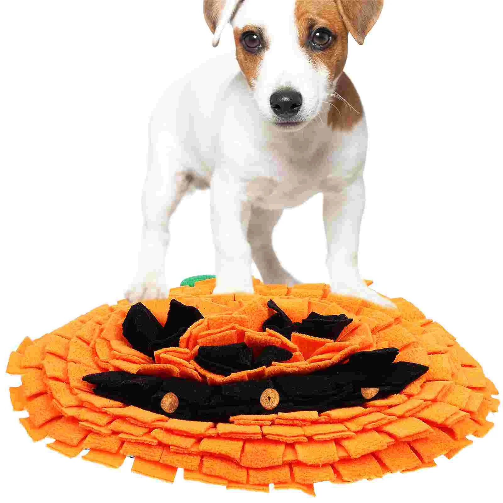 

Dogs Snuffle Mat Pumpkin Pet Feeding Mats Halloween Puzzle Toys Nose Work Feed Games Stress Release Slow Eating