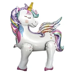Rainbow Unicorn Standing Balloon Rainbow Unicor Girls Birthday Party Decorations Rainbow Unicorn Tableware Paper Plates Napkins