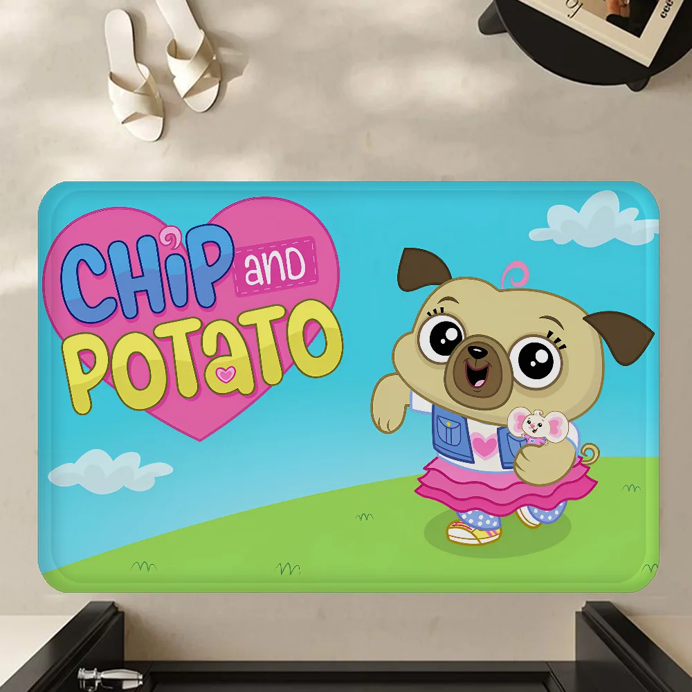 Chip and Potato Bathroom Mat Anti-slip Absorb Water Long Strip Cushion Bedroon Mat Welcome Doormat 2