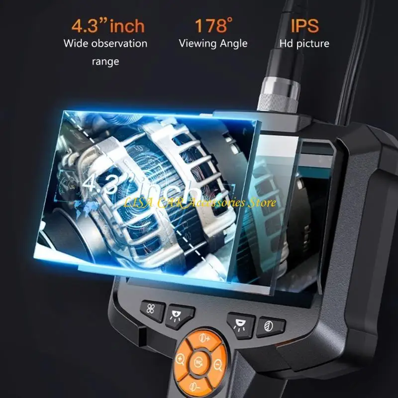 M4YB 8mm 직경 Borescope 검사 카메라 방수 카메라 4.3 인치 IPS 화면