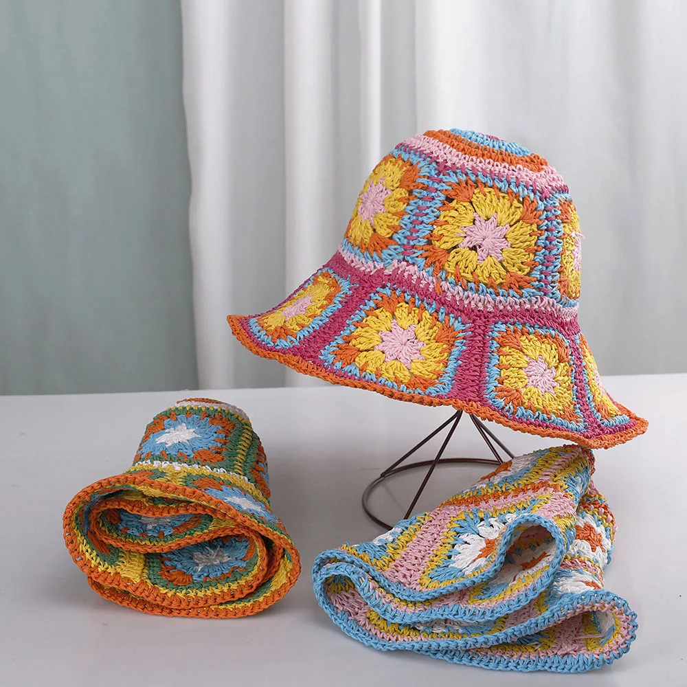 Crochet Bucket Hat Women, Summer Women Crochet Hat