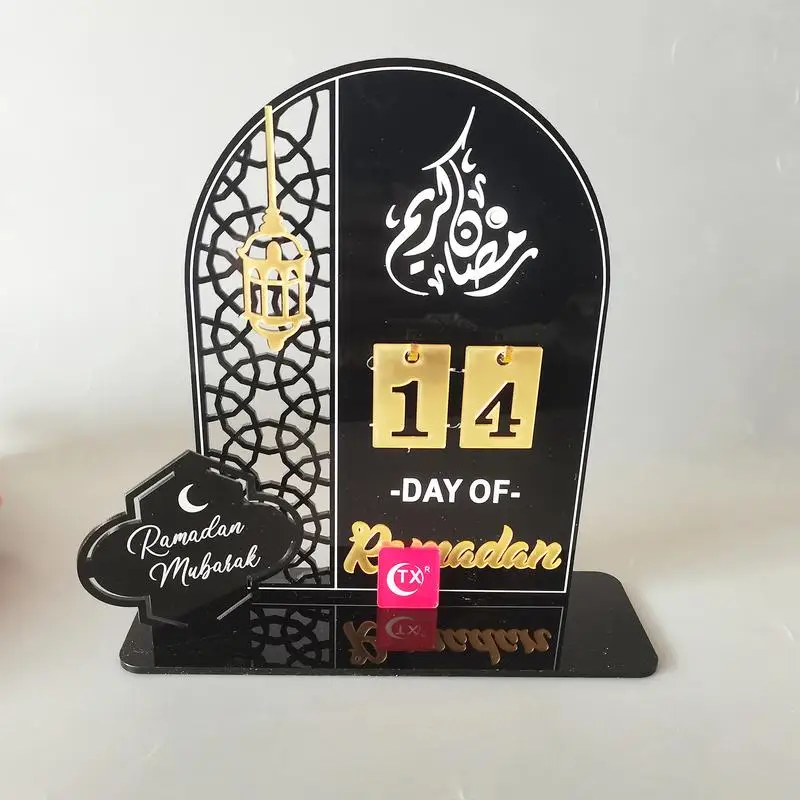 Acryl Ramadan Countdown Kalender Geschenke Tag des Ramadan Kalender mit Basis ersetzen Zahlen Ramadan Mubarak Islam Advents tag