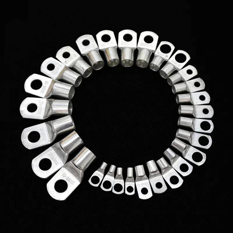 SC 유형 와이어 노즈 터미널 SC6 SC10 SC16 SC25 SC35 베어 구리 배터리 블록 러그 구멍 ID6/8/10/12mm 압착 와이어 커넥터