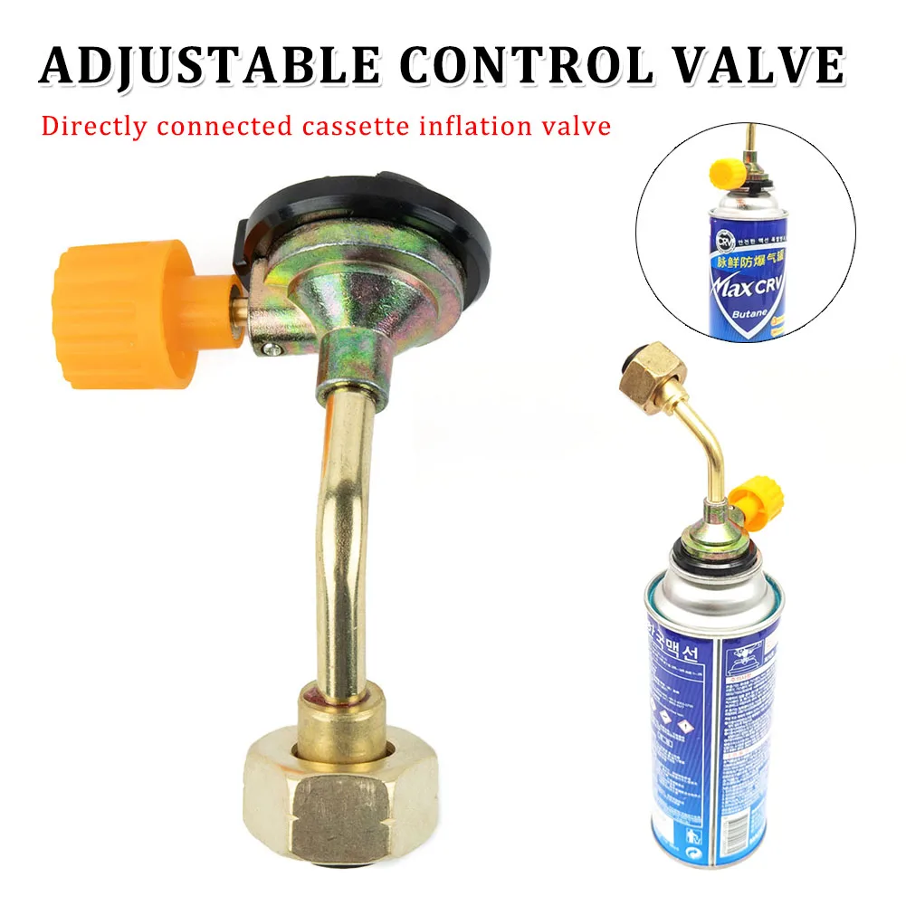 

Camping Gas Stove Butane Cartridge Refilling Valve Direct Connect Butane Refill Valve Adapter for LPG Tank for Russia Eastern EU