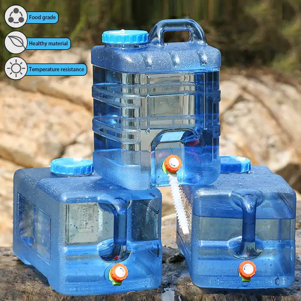 3/5/7.5L Outdoor Water Bucket Portable Pure Water Tank Container with Faucet for Camping Hiking Picnic Vehicle Supplies