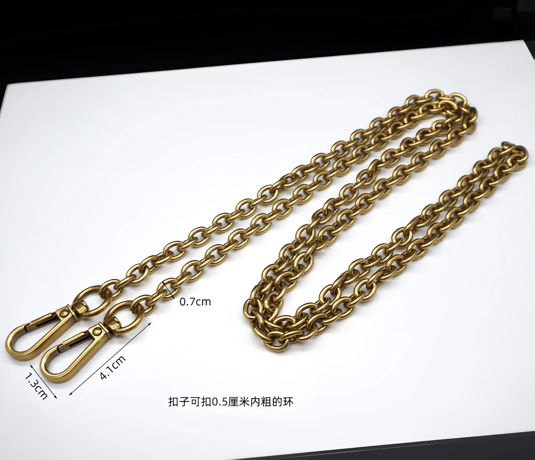 Many Size Metal Bag Chains Handbag Replacement Shoulder Chain Repairment Parts Durable Accessory for Handbags Old Golden Color