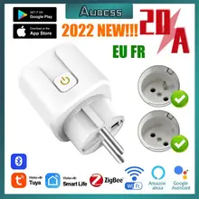 

Tuya ZigBee Smart Plug 20A EU Plug Wireless Remote Socket Smart Timer Plug Voice Control Home Fire Retardant Smart Power Socket