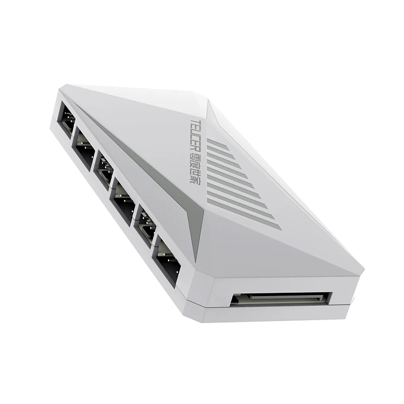 TEUCER LP-6P ARGB PWM HUB 3 IN 1 Controller 6 Way Splitter 4Pin PWM PC Case Cool