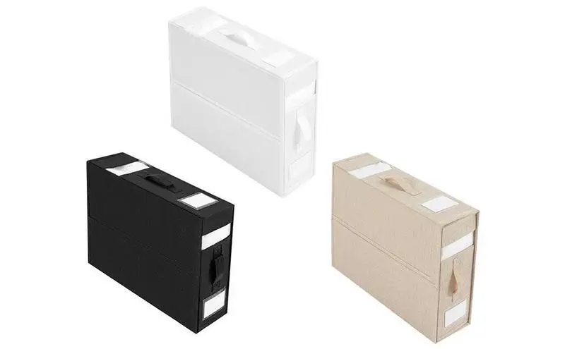 

Foldable Bed Sheet Storage Box With Visual Windows Fabric Blanket Storage Box With Zipper Portable Wardrobe Closet Organizer