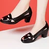 sapatos femininas women fashion plus size open toe high quality spring slip on square heel shoes lady casual office shoes ca126 3