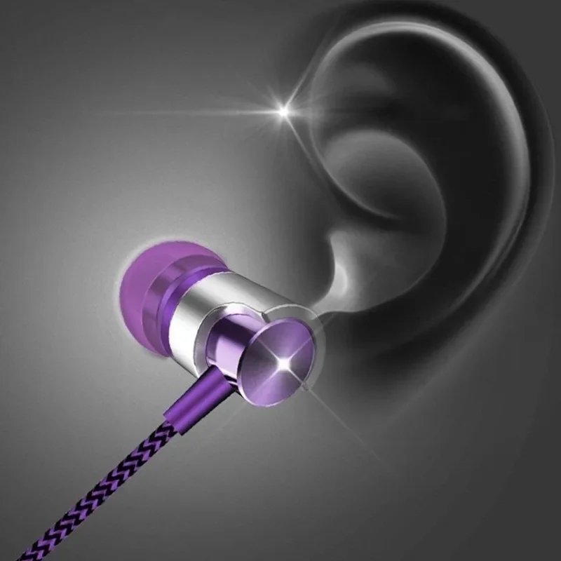 High Definition Wired Earphone 3.5mm In-Ear Control Portable Sport Wired Headset With Mic Wired Headphones For Mobile Phones