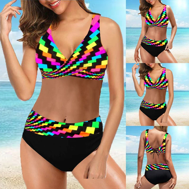 

Women's Sexy Swimwear Swimwear Two Piece Swimwear Women's Swimwear New Print Bikini 2023 New Summer Fashion Women's Beach Bikini