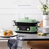 Morphyrichards 220V Multi Cooking Pot 6L Home Steamer Fryer Electric Grill Pan Hotpot Electric Frying Pan Electric Cooker 3