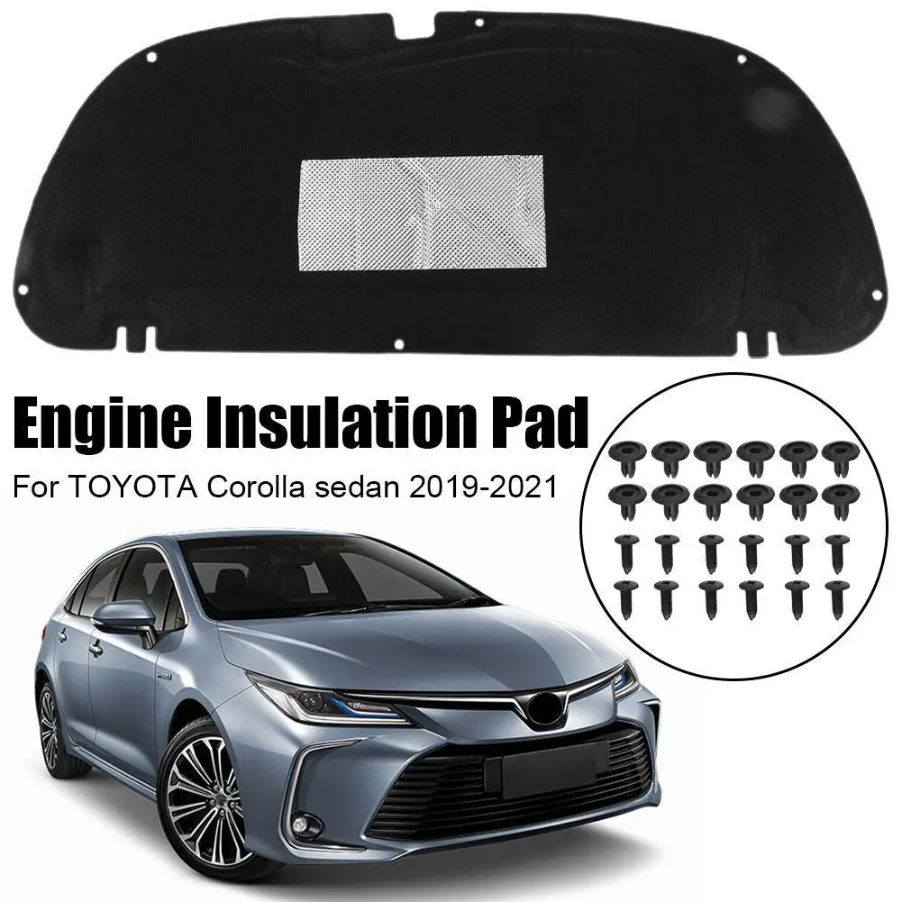 Car Front Hood Insulation Pad For Toyota Corolla Sedan 2019-2020 Engine Noise Insulation Heat Insulation Cover Shock Plate Pad