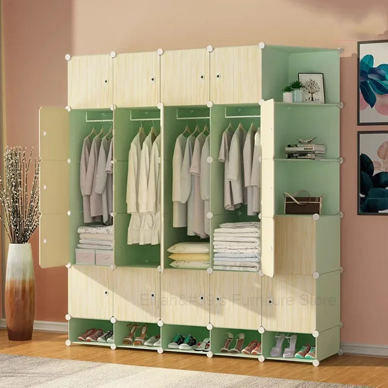 

Simple Modern Wardrobe Bedroom Organizer Storage Clothes Closet Shelf Plastic Nordic Cube Display Ropero Lounge Suite Furniture