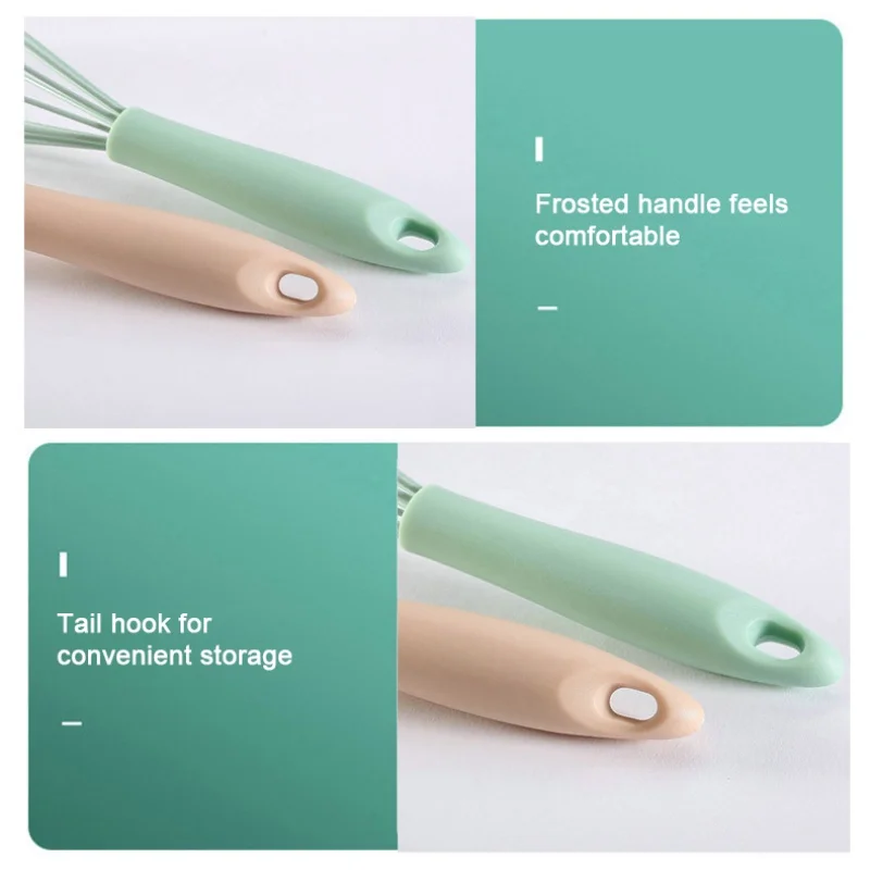 10/12 inches Manual Egg Beater Plastic Silicone Balloon Whisk Cream Mixer Stirring Mixing Whisking Balloon Coil Style Egg Tools