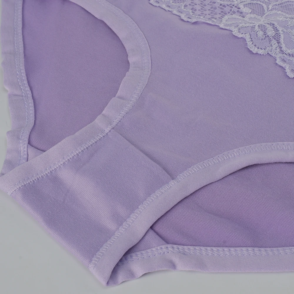 3Pcs Women's Panties Lace Triangle Panties Woman High Waist Plus Fat Plus Size Soft Comfortable and Breathable Female Underwear