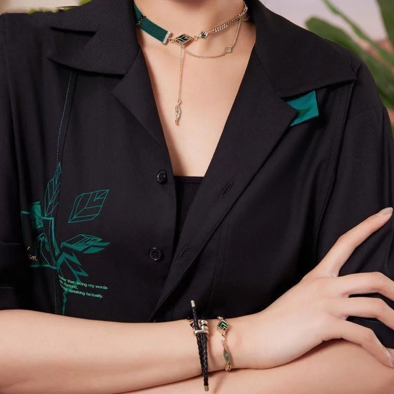 Genshin Impact: Alhaitham | Leaf Jewelry Cosplay Props 14 Genshin Impact Alhaitham Jewelry Cosplay Props
