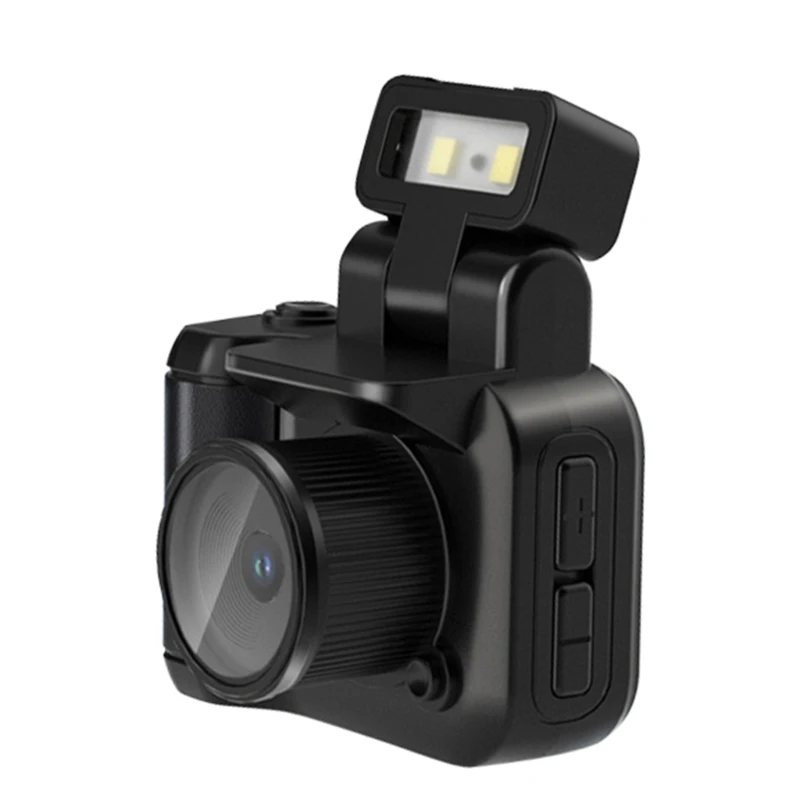 

Portable Video Recorder 1080P Monoreflexes Small Camera CMOS With Flashes Lamp And Battery Dock With LCD Screen