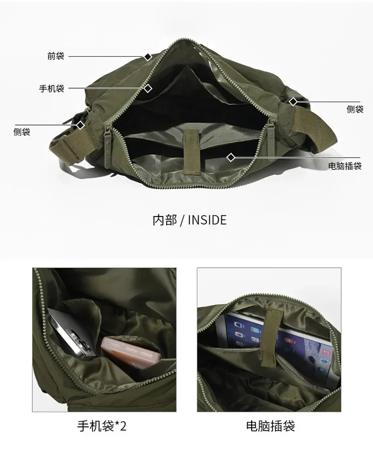 Casual Multi-pocket Messenger Bags for Women Fashion Nylon Shoulder Bag Ladies Large Handbags Female Travel Shopping Tote Purse 6