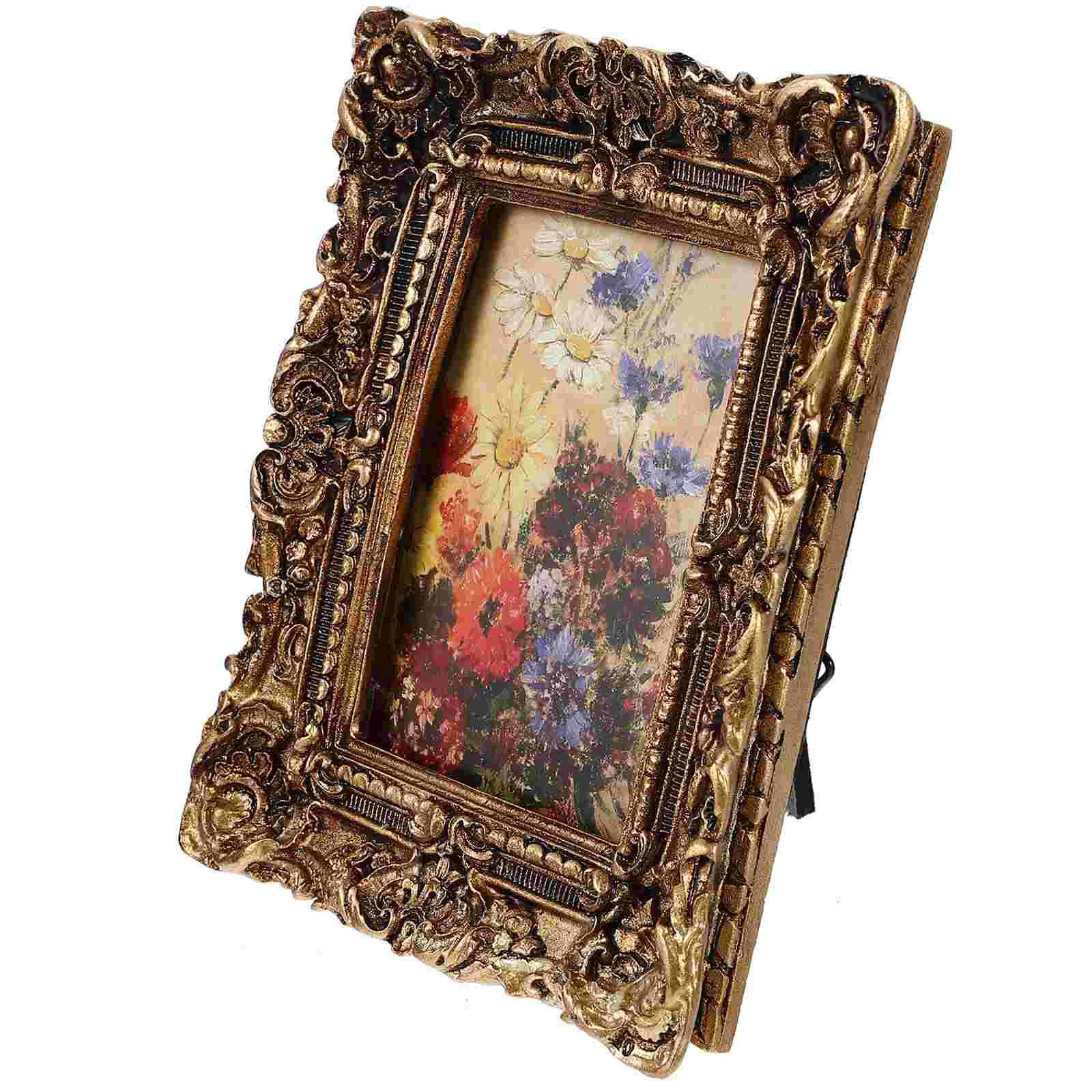 

Vintage Picture Frame Antique Photo Frame Tabletop Wall Hanging European Style Photo Frame Photo Gallery Display Decoration