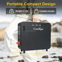 Chauffe-eau portable sans réservoir au propane 40900 BTU, rechargeable avec batterie 4500 mAh et pompe pour camping-car et douches de camping 2